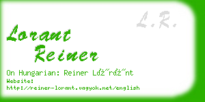 lorant reiner business card